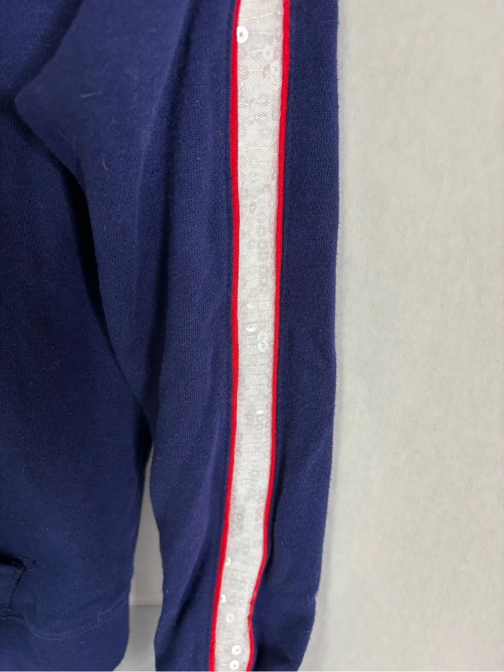 Justice Navy Hoodie with Red & Silver Softball Graphic